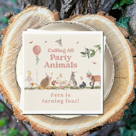 Servilleta De Papel Fiesta de cumpleaños rosado para animales Fiestas 