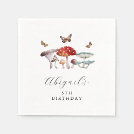 Servilleta De Papel Fiesta de cumpleaños Rustic Mushroom