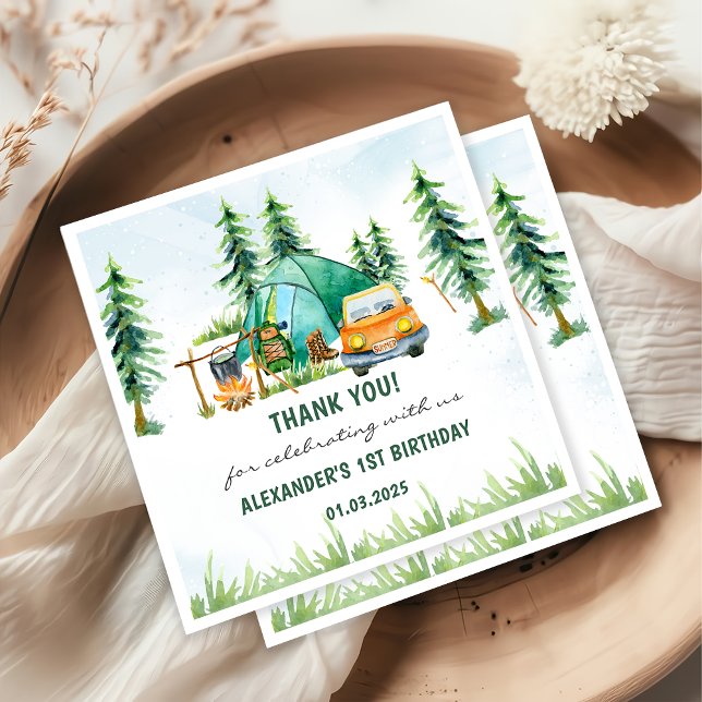 Servilleta De Papel Fiesta de Cumpleaños Rústico de la Montaña Camping (Subido por el creador)