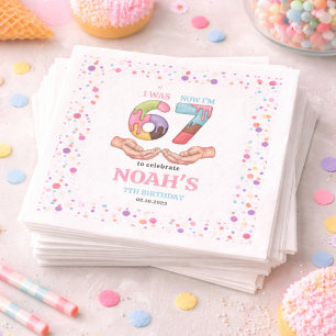 Servilleta De Papel Fiesta de Cumpleaños "Seis Siete" de Helados para 