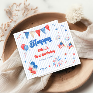 Servilleta De Papel Fiesta de Cumpleaños - Servilletas del 4 de Julio
