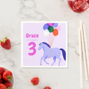 Servilleta De Papel Fiesta de cumpleaños sobre el tema del caballo