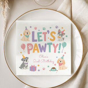 Servilleta De Papel Fiesta de Cumpleaños Tema Cachorro Perrito Vamos a