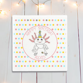 Servilleta De Papel Fiesta de cumpleaños temática de Axolotl personali