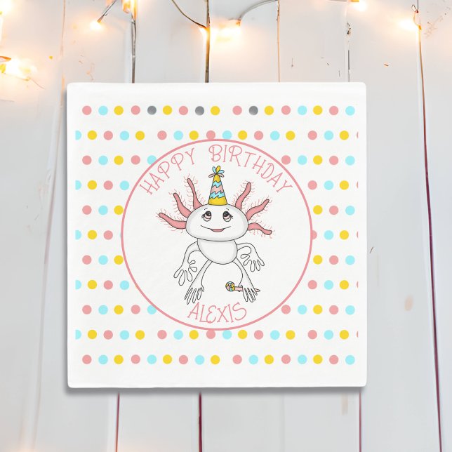 Servilleta De Papel Fiesta de cumpleaños temática de Axolotl personali (Subido por el creador)