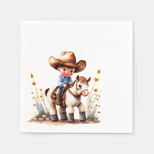 Servilleta De Papel Fiesta de cumpleaños temática de Cowboy
