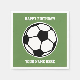 Servilleta De Papel Fiesta de cumpleaños temática de fútbol personaliz