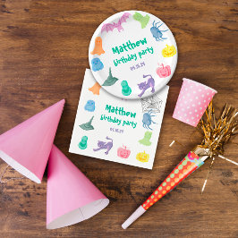 Servilleta De Papel Fiesta de cumpleaños temática de Halloween Plate d