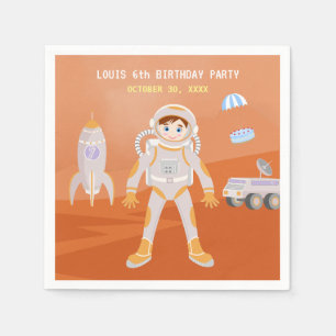 Servilleta De Papel Fiesta de cumpleaños temática de niño astronauta e