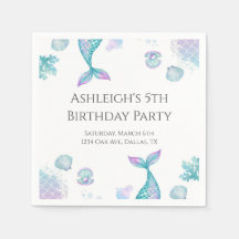 Fiesta de cumpleaños temática de sirena turquesa