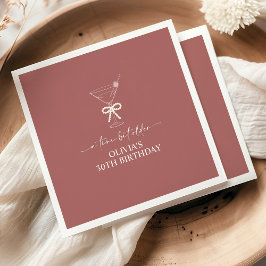 Servilleta De Papel Fiesta de cumpleaños temática Martini, un poco más