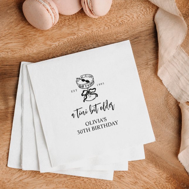 Servilleta De Papel Fiesta de cumpleaños temática Martini, un poco más (Subido por el creador)