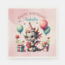 Servilleta De Papel Fiesta de cumpleaños temática sobre el Dragón chic