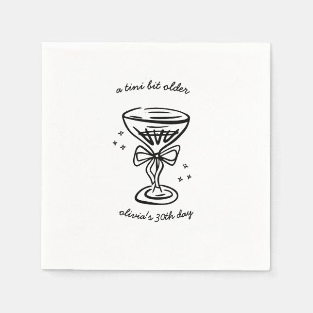 Servilleta De Papel Fiesta de cumpleaños un poco más vieja de Trinidad (Anverso)