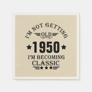 Servilleta De Papel Fiesta de cumpleaños vintage personalizada