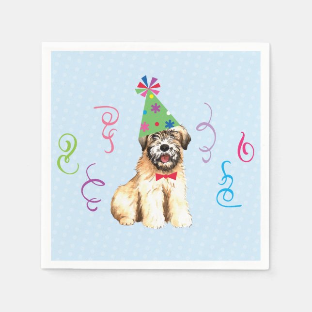 Servilleta De Papel Fiesta de cumpleaños Wheaten Terrier Napkins (Anverso)