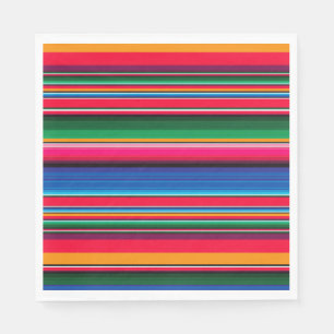 Servilleta De Papel Fiesta de Decoración Colorida Serape Mexicana