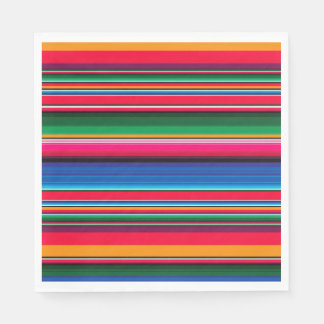 Servilleta De Papel Fiesta de decoración colorida serape mexicana