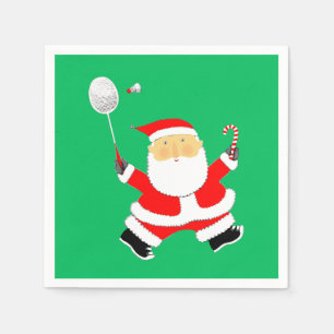 Servilleta De Papel Fiesta de deportes de Navidad de bádminton