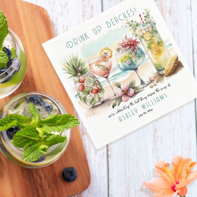 Servilleta De Papel Fiesta de Despedida con Cócteles Temáticos Tropica (Subido por el creador)