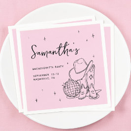 Servilleta De Papel Fiesta de Despedida de Soltera Bola de Discoteca V