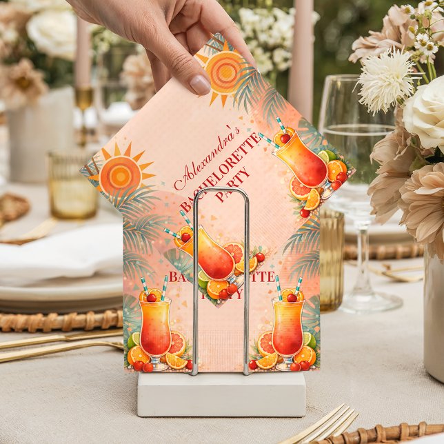 Servilleta De Papel Fiesta de Despedida de Soltera Cóctel Tequila Sunr (Subido por el creador)