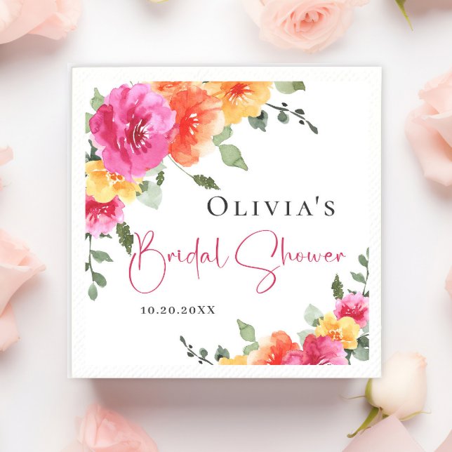 Servilleta De Papel Fiesta de Despedida de Soltera con Flores Brillant (Subido por el creador)