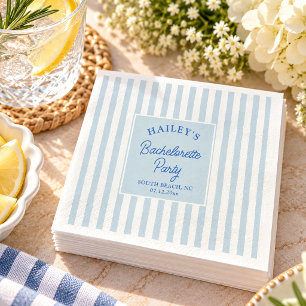 Servilleta De Papel Fiesta de Despedida de Soltera Dusty Blue Estilo C