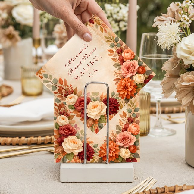 Servilleta De Papel Fiesta de Despedida de Soltera Floral de Otoño (Subido por el creador)