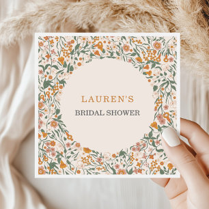 Servilleta De Papel Fiesta de Despedida de Soltera Flores Silvestres B