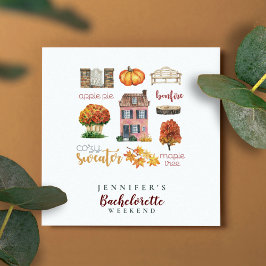 Servilleta De Papel Fiesta de Despedida de Soltera Otoño Favoritos Rús