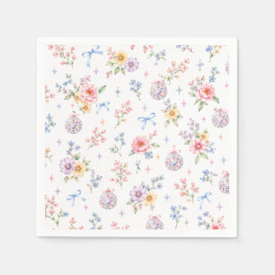 Servilleta De Papel Fiesta de Despedida de Soltera Pastel Floral Disco