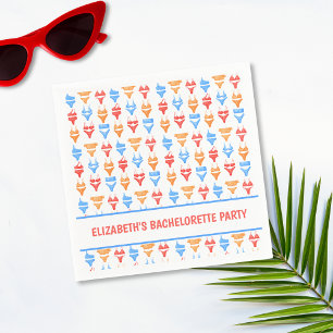 Servilleta De Papel Fiesta de Despedida de Soltera Personalizada en Pi