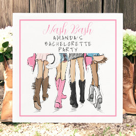 Servilleta De Papel Fiesta de Despedida de Soltera Personalizada Nash 