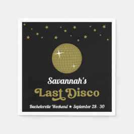 Servilleta De Papel Fiesta de Despedida de Soltera Retro Groovy Última