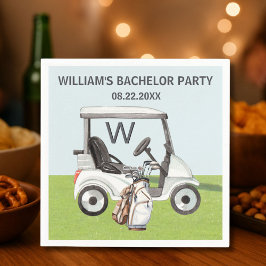 Servilleta De Papel Fiesta de Despedida para Hombres Tema de Golf con 