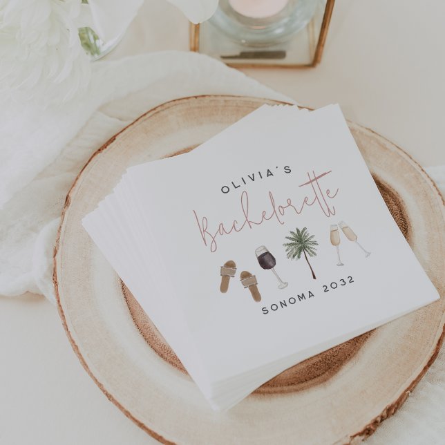 Servilleta De Papel Fiesta de Despedida Personalizada en País del Vino (Subido por el creador)