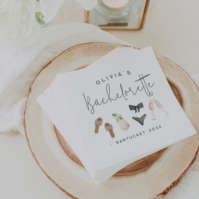 Servilleta De Papel Fiesta de Despedida Personalizada Neutros de Veran (Subido por el creador)