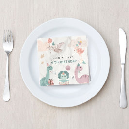 Servilleta De Papel Fiesta de dinosaurios lindo Animales Niños Napkins