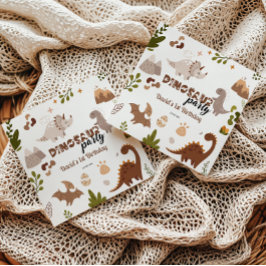 Servilleta De Papel Fiesta de dinosaurios neutrales