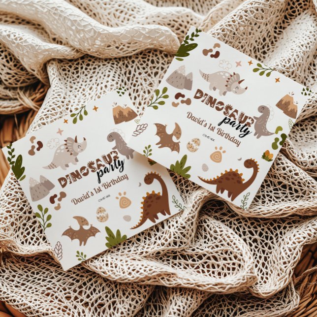 Servilleta De Papel Fiesta de dinosaurios neutrales (Subido por el creador)