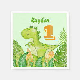 Servilleta De Papel Fiesta de dinosaurios personalizado