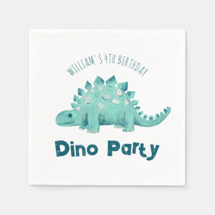 Servilleta De Papel Fiesta de dinosaurios Stegosaurus cumpleaños de ni