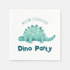 Servilleta De Papel Fiesta de Dinosaurios Stegosaurus Niños Cumpleaños