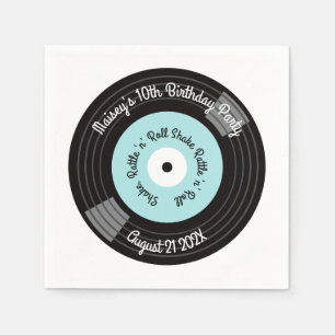 Servilleta De Papel Fiesta de discos de vinilo retro