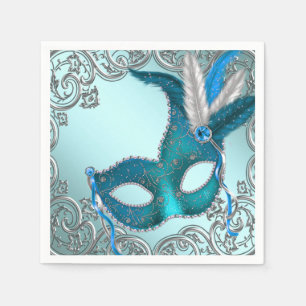 Servilleta De Papel Fiesta de disfraz de azul turquesa