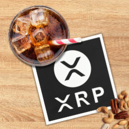 Servilleta De Papel Fiesta de divisa criptográfica negra XRP