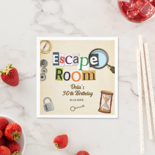 Servilleta De Papel Fiesta de Escape Room (In situ)