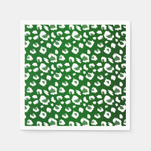 Servilleta De Papel Fiesta de Estampado de Animal Verde Leopardo
