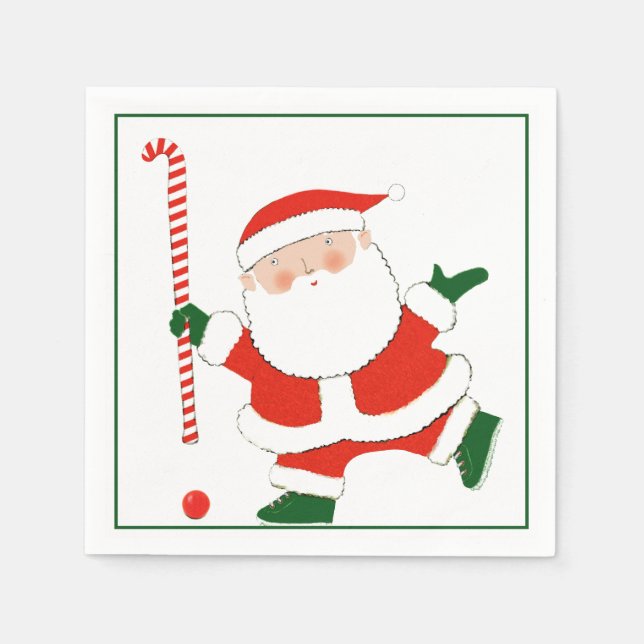 Servilleta De Papel Fiesta de feriado de hockey sobre hierba (Anverso)